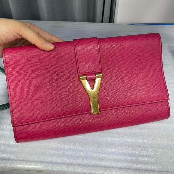 100% Authentic Saint Laurent Leather Long Wallet - Picture 1 of 12